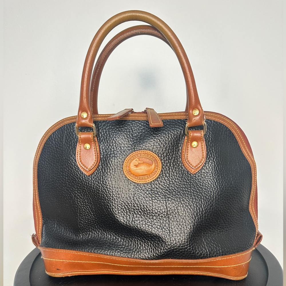 Dooney & Bourke - Classic Black and Brown Leather Sachel